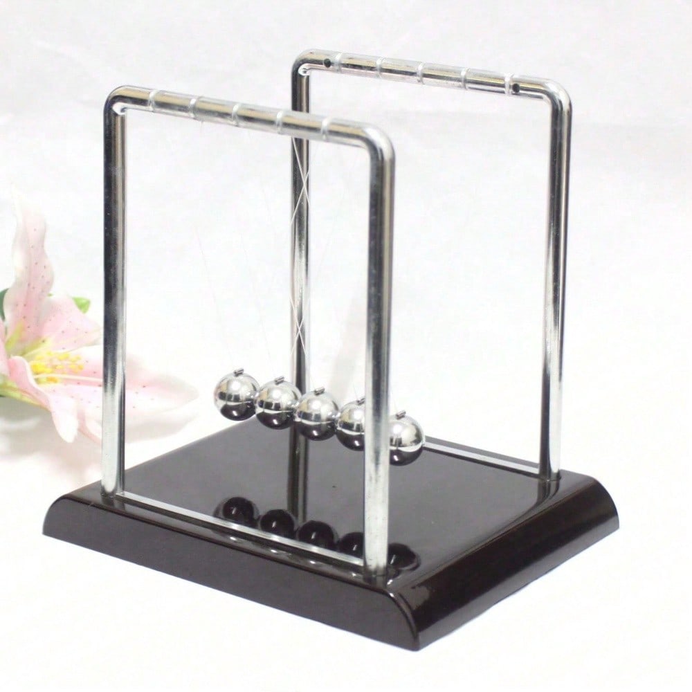 Office Of Tech - Black Metal Newton's Cradle Balance Toy