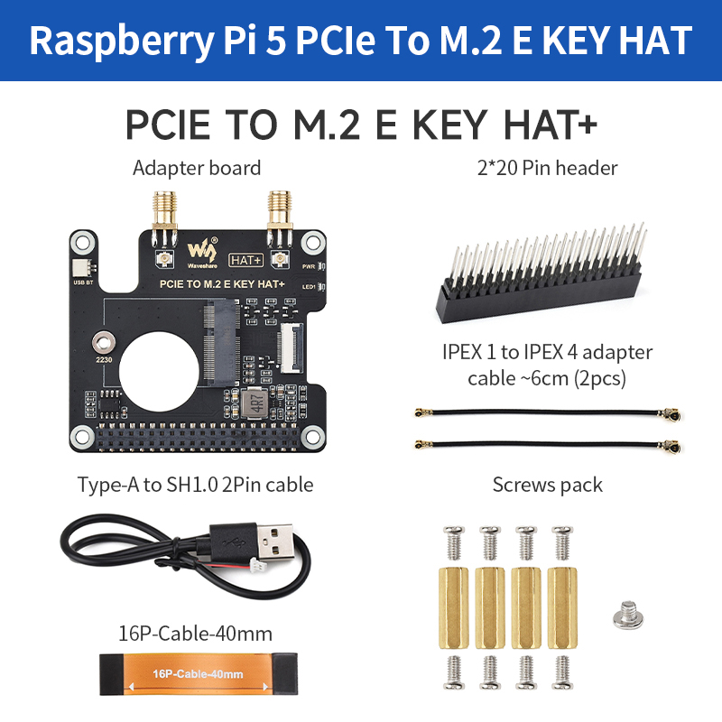 PCIe To M.2 E KEY HAT+ Board C – Raspberry Pi Keyboard Bewertung und Preis