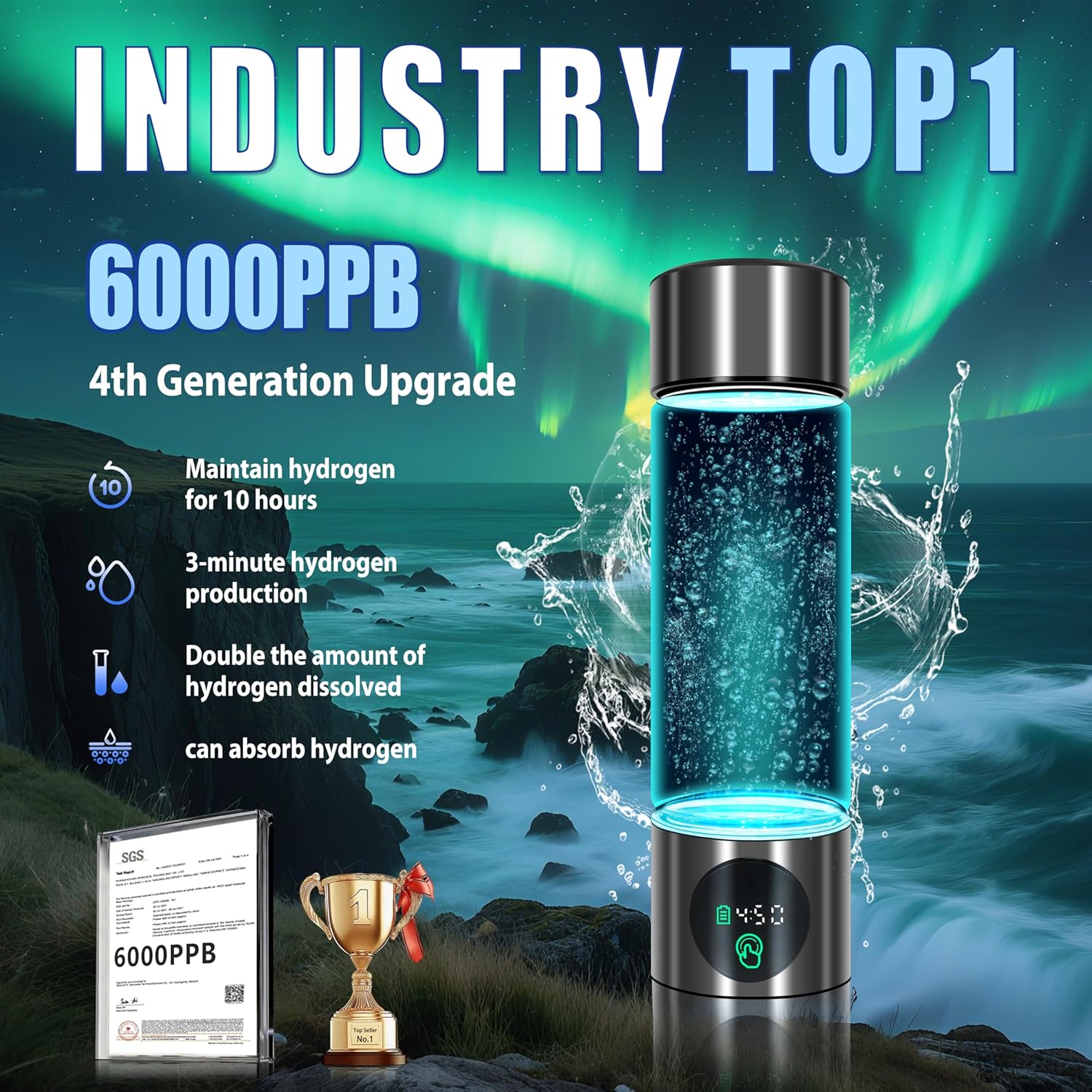 Upgraded Hydrogen Water Bottle – Office Of Tech Bewertung und Preis